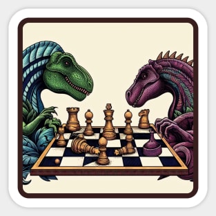 Dinosaur Checkmate Sticker